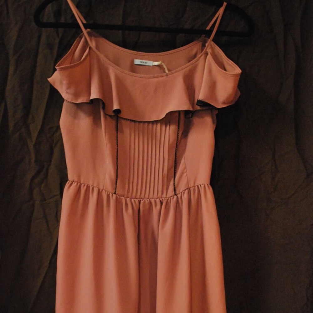 Kimchi Blue pink lace trimmed cocktail dress